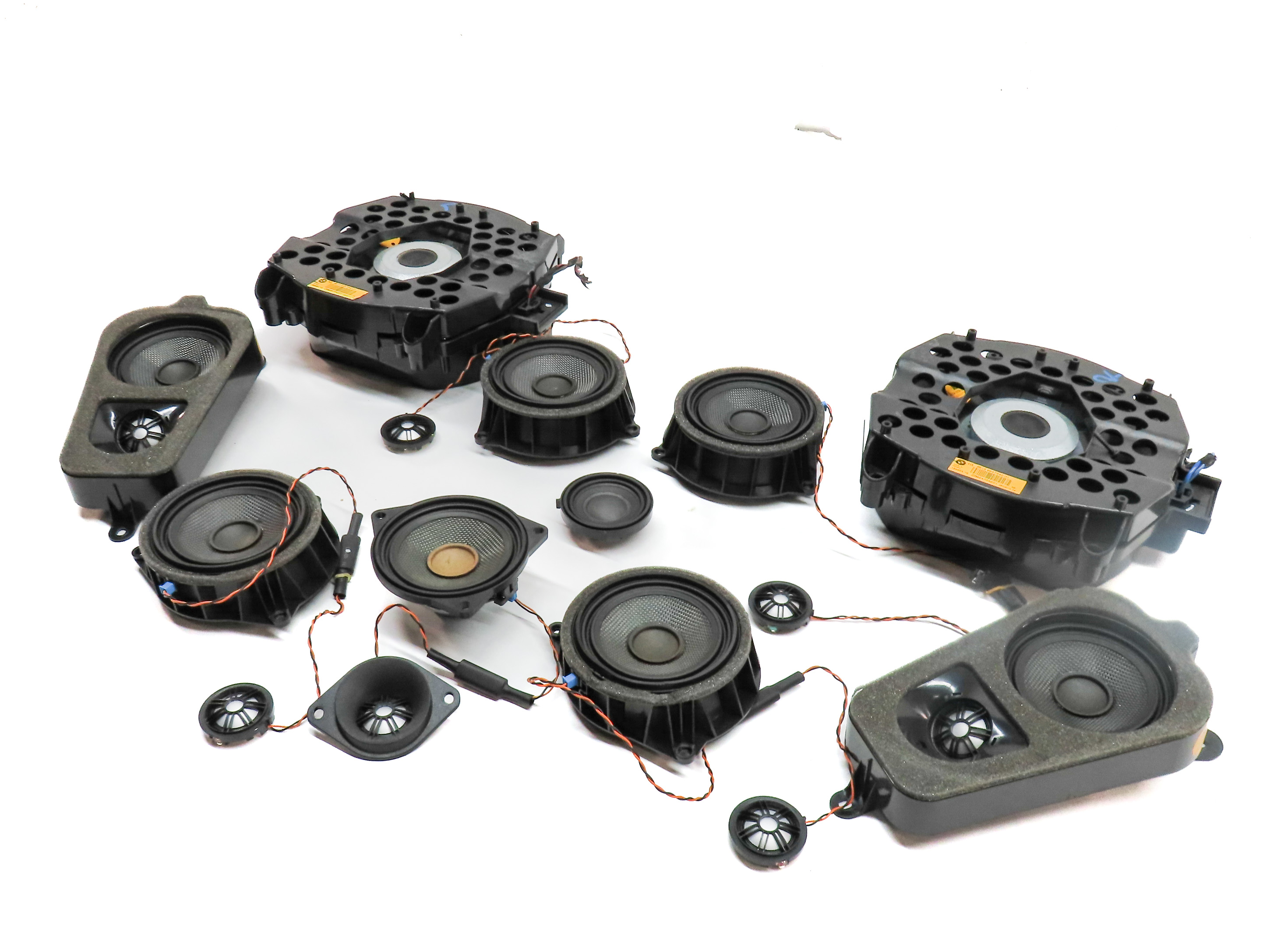 15 BMW X5 (F15) RADIO STEREO AUDIO SOUND SYSTEM TWEETER SUBWOOFER SPEAKER SET/15 — exact item pictured